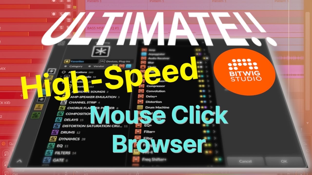 Mouse Browsing, SOLVED!  The Bitwig High-Speed Mouse Click Browser
