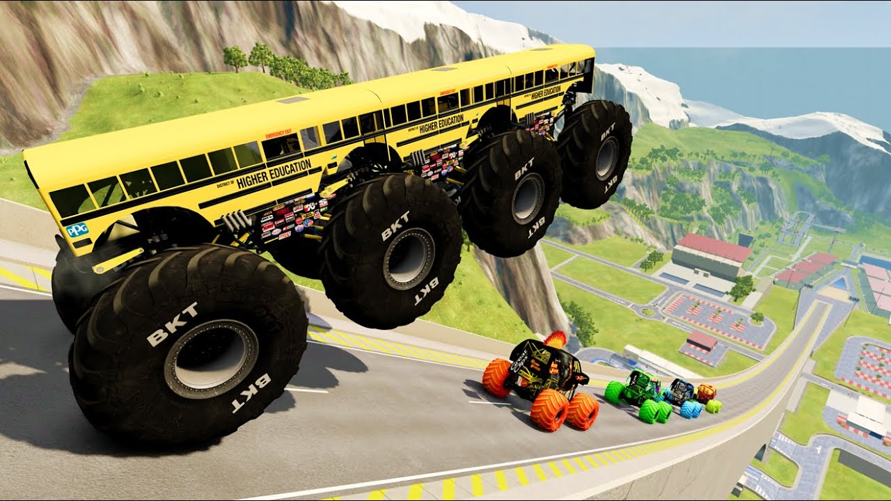 BmNG Ultra - Epic High Speed monster trucks jumps stunts & crashes #058  | BeamNG Drive