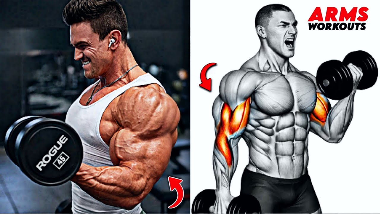 8 жестоких упражнений для бицепсов и трицепсов для накачанных рук 💪
