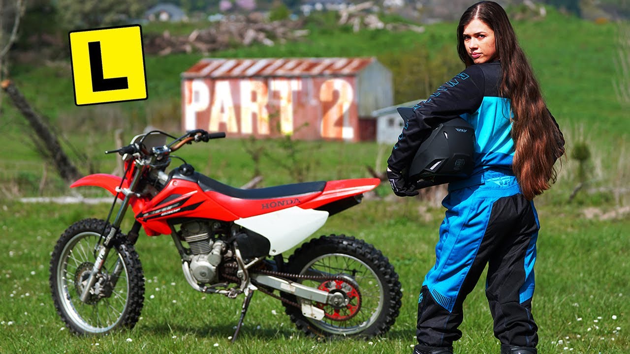 Teaching My Girlfriend How to  ̵C̵r̵a̵s̵h̵  𝗥𝗶𝗱𝗲 a Dirt Bike #2