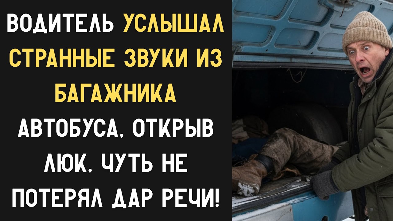 ВОДИТЕЛЬ УСЛЫШАЛ СТОН ИЗ БАГАЖНИКА АВТОБУСА. ОТКРЫВ ЛЮК, ОН ЧУТЬ НЕ ПОТЕРЯЛ ДАР РЕЧИ!