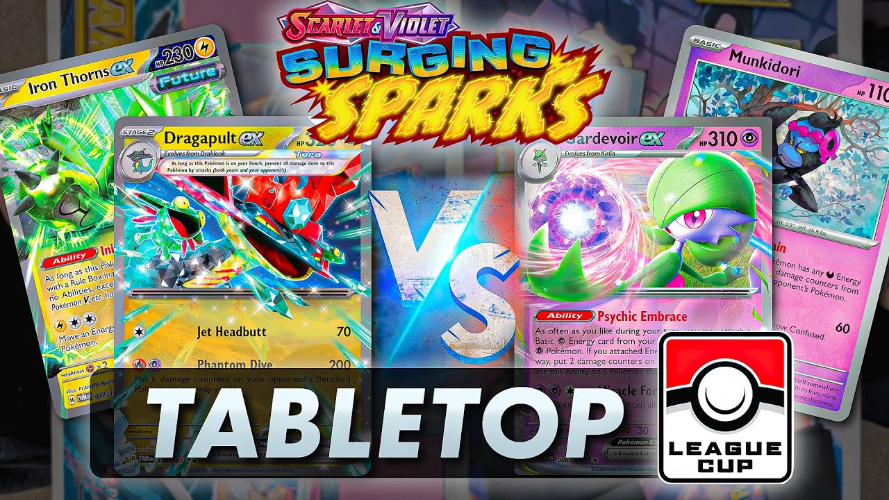 Dragapult/Iron Thorns ex vs Gardevoir ex | SURGING SPARKS | League Cup | Tabletop