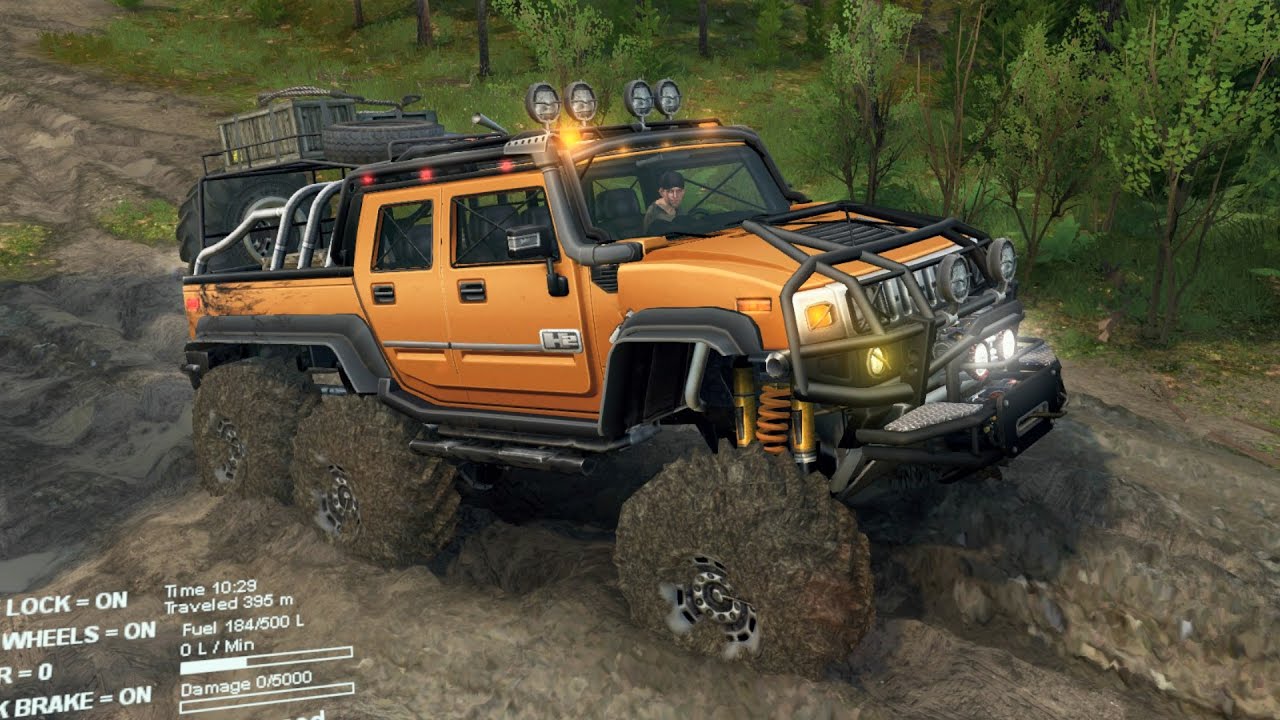 Hummer H2 6x6 | En Convoy para el Aserradero | Spintires