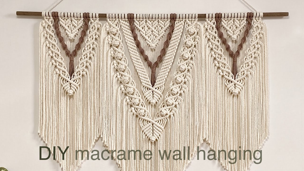 DIY | macrame layered wall hanging | многослойный макраме настенный