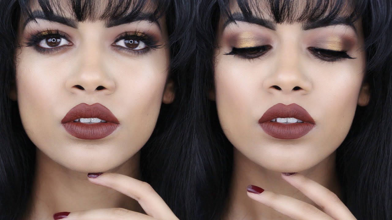 Gold Eyes + Brown Lips Tutorial