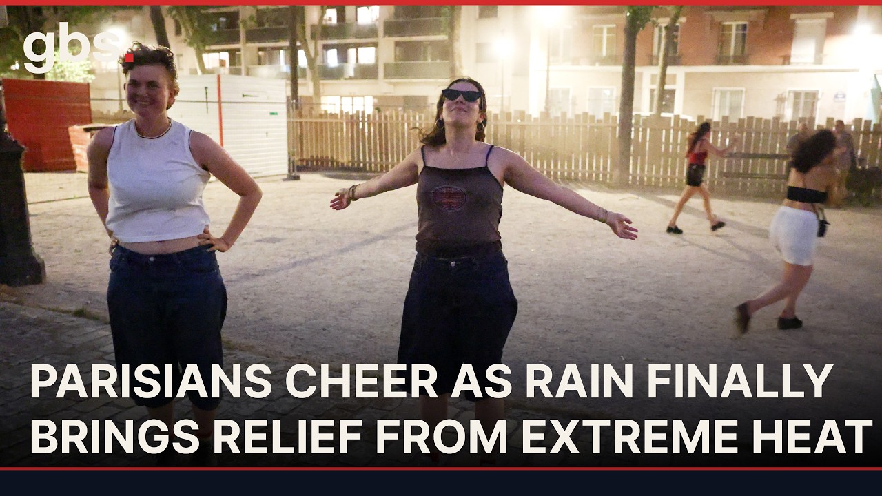 Parisians Cheer as Rain Finally Brings Relief From Extreme Heat | AC1S