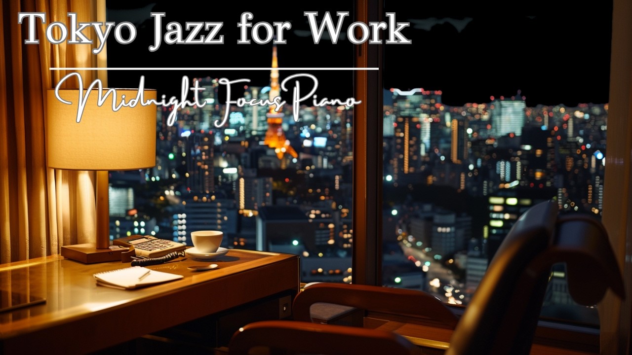 Midnight Tokyo Jazz - Relaxing Smooth Piano Music for Work 🌙