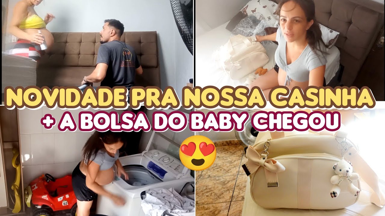 MAIS UMA NOVIDADE PRA NOSSA CASINHA+A BOLSA DO BABY CHEGOU-ROTINA MAE DE TRÊS🏡🤰🏼🩵