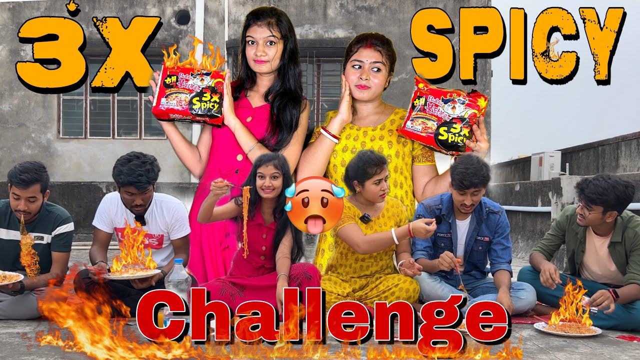 3x Spicy🥵Noodles Challenge🔥🔥