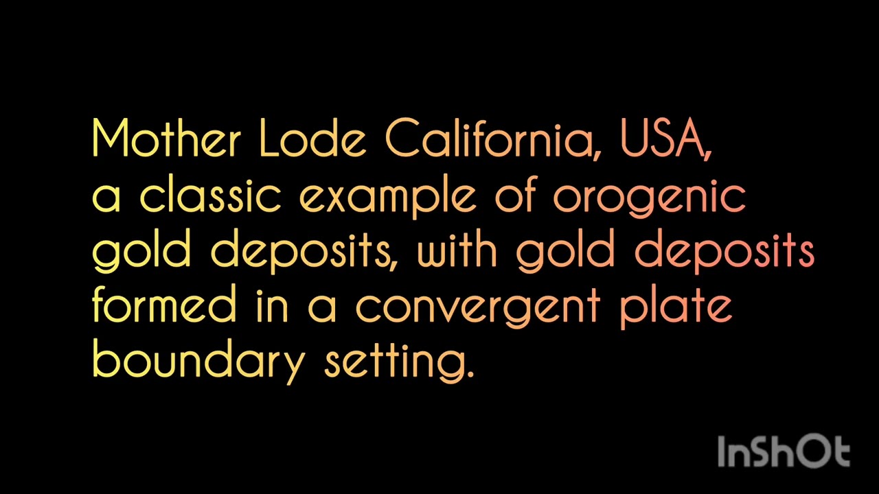 Orogenic Gold Deposits