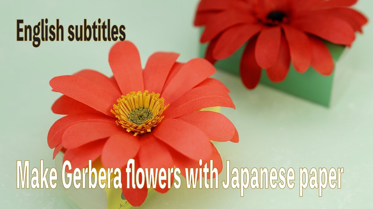 How to make 3D Origami Gerbera  flowers / Origami flower 3D /  Paper Gerbera flowers