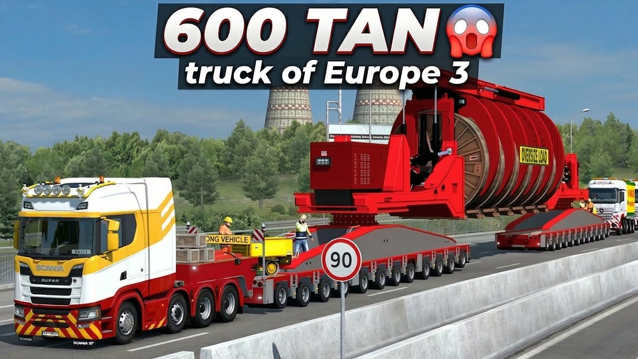 600 Ton Ka Sabse Bhari Load 😱 Truck Ka Control Mushkil Truck of Europe 3 Gameplay