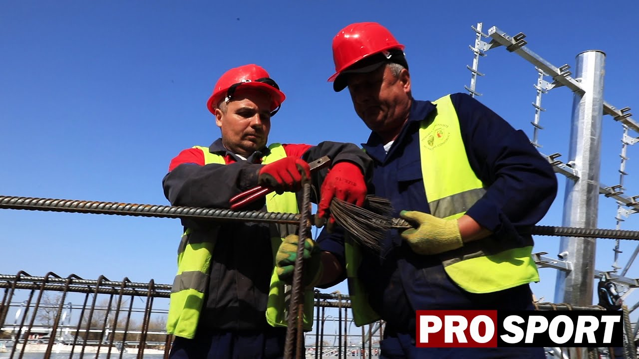 Stadiul lucrărilor la stadionul Eugen Popescu din Târgoviște - 26.02.2021