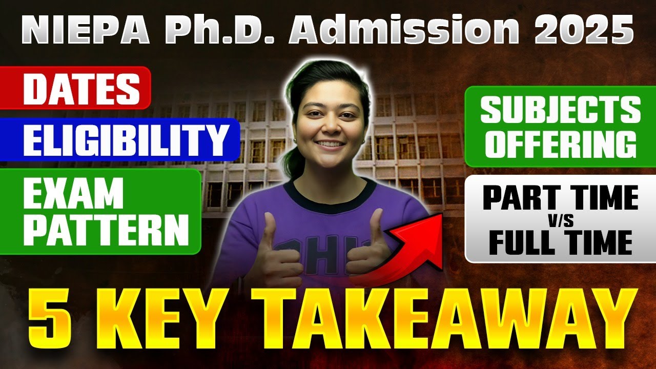 NIEPA PhD Admission 2025 DATES ELIGIBILITY EXAM PATTERN | Aditi Mam