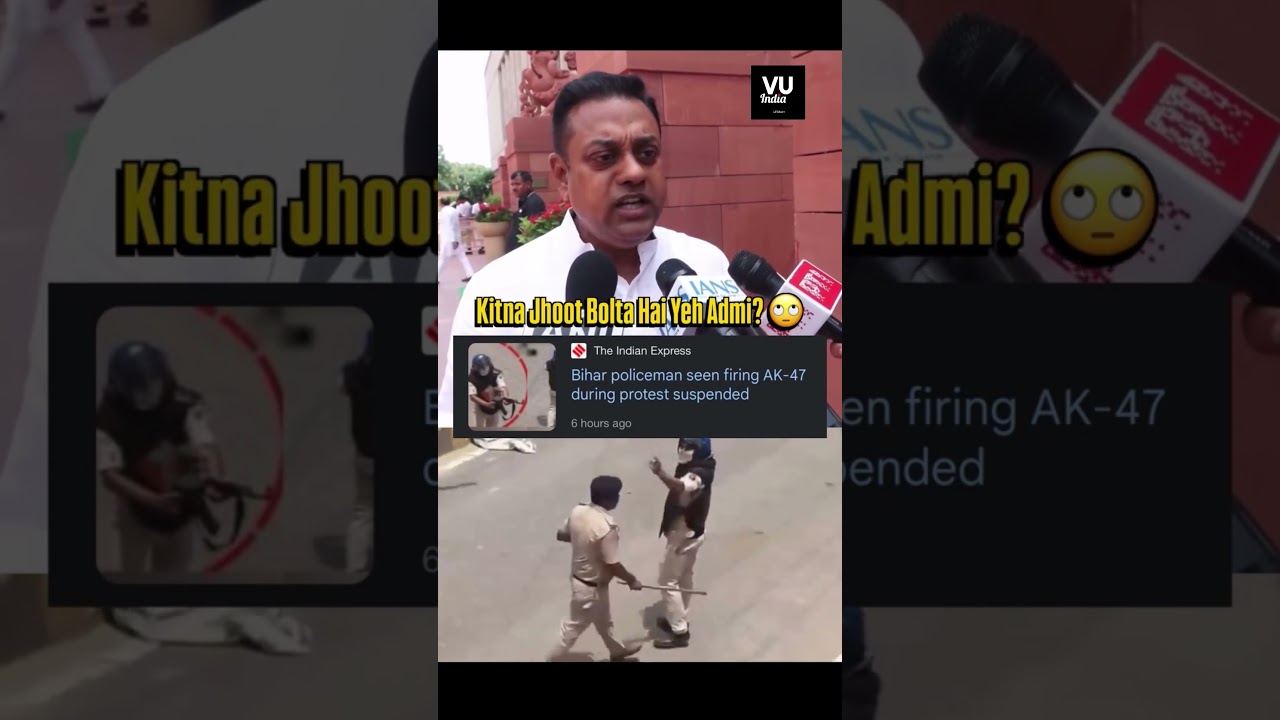 Sambit Patra rushes to mock Rahul, asking how any police could possibly use an AK-47 against stud...