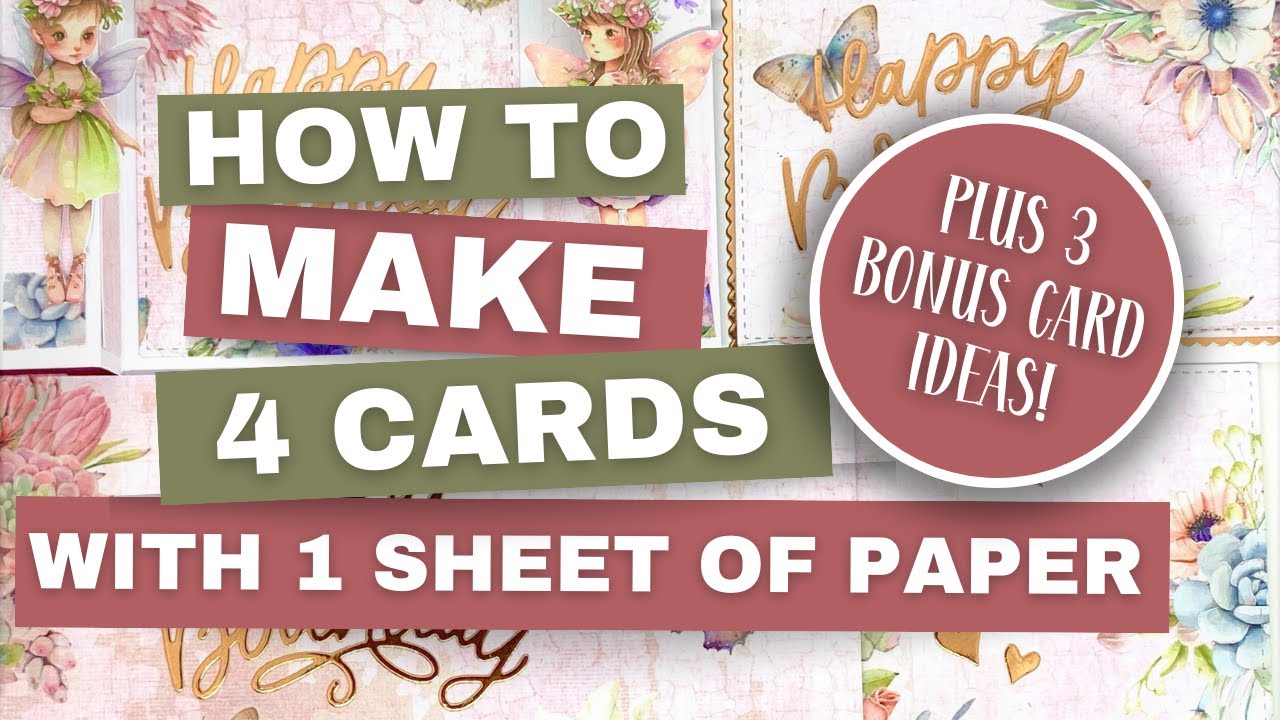 Make cards with ONE SHEET of DESIGNER PAPER | Handmade card making tutorial 2023 | papercrafts