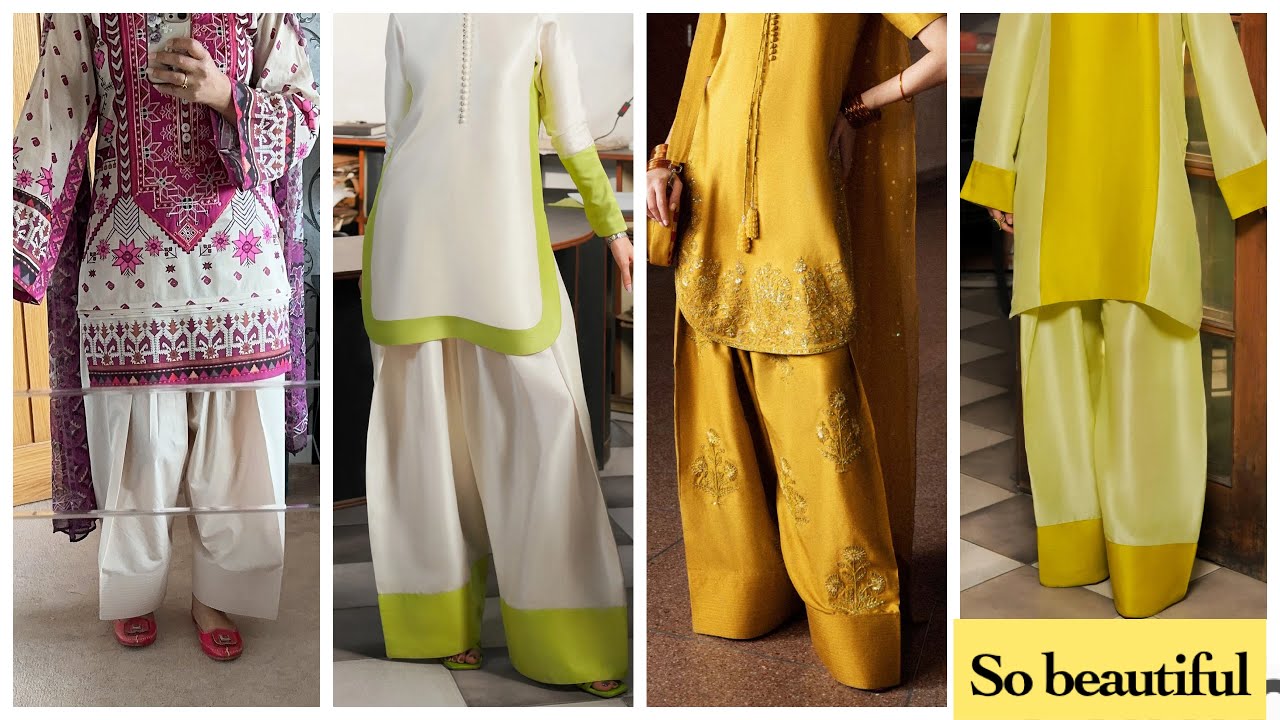 Stylish And Trendy Farshi Shalwar Cutting And Stitching Easy Tutorial #farshishalwar
