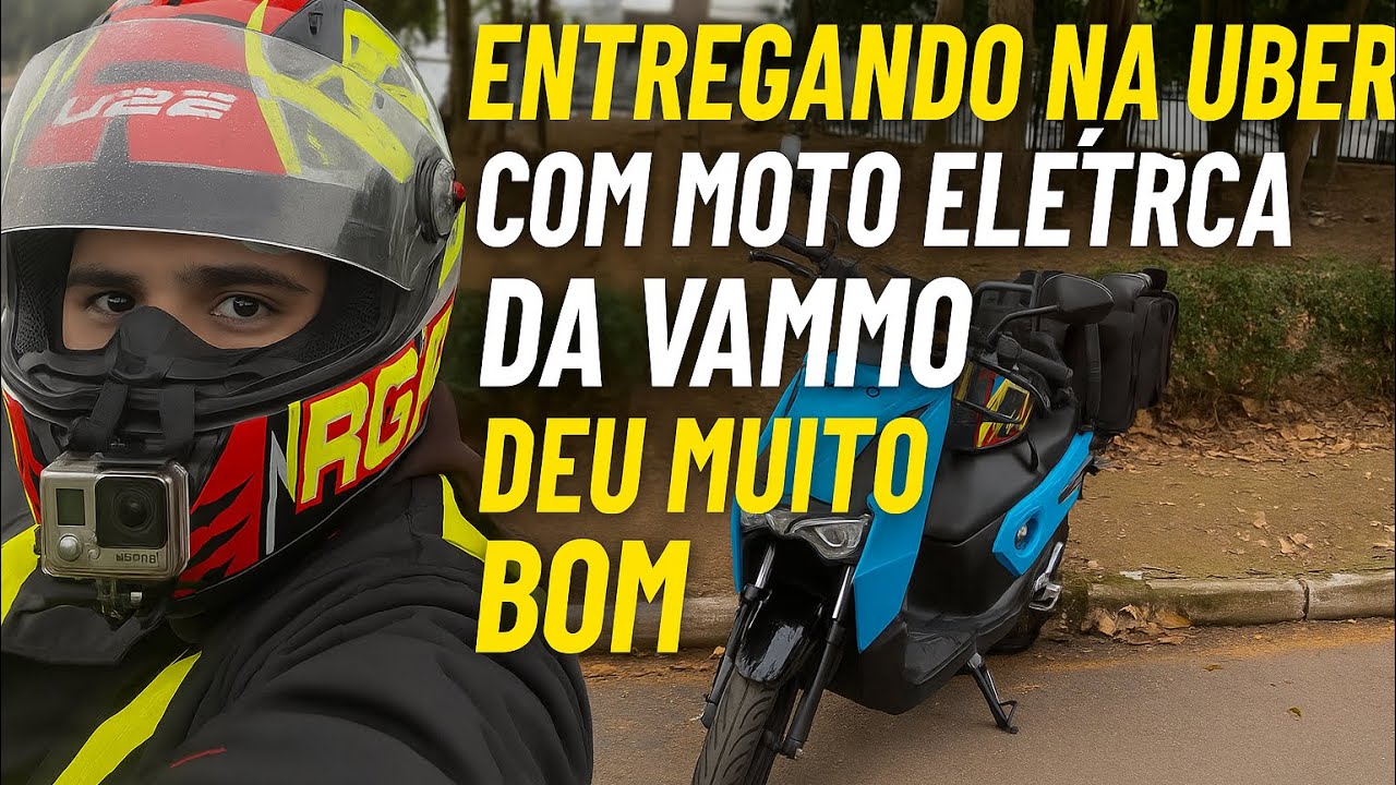 Trabalhando na Uber com moto elétrica da Vammo