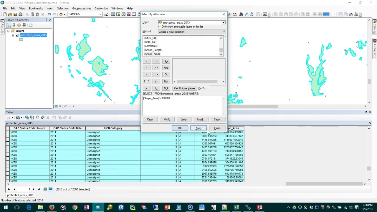 Writing Query Strings - GIS Data Formats, Design and Quality