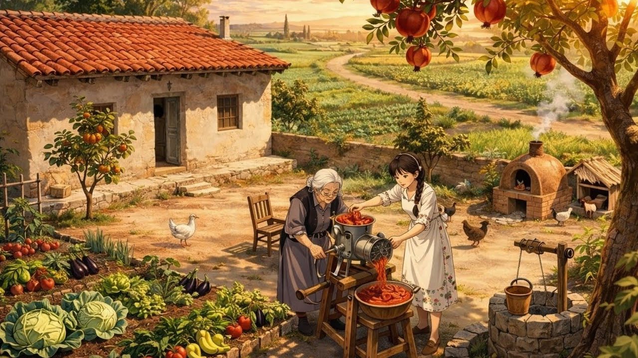 A Day in a Poetic Village. GhibliStyle ASMR #asmr #ghibli #anime #cozy #dailyvlog #love #cute #cutie
