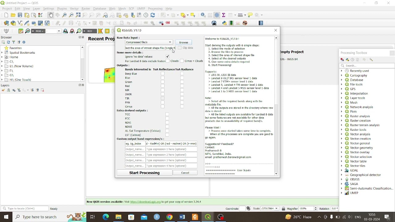Easy way to calculate Land Surface Temperature using QGIS