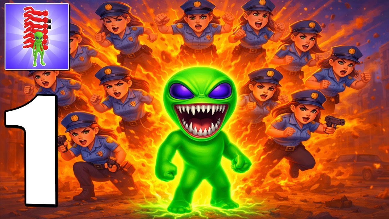 Alien Raid: Monster Evolution Gameplay Walkthrough Part 1 - Satisfying, Fighting, Fun (Android,iOS)