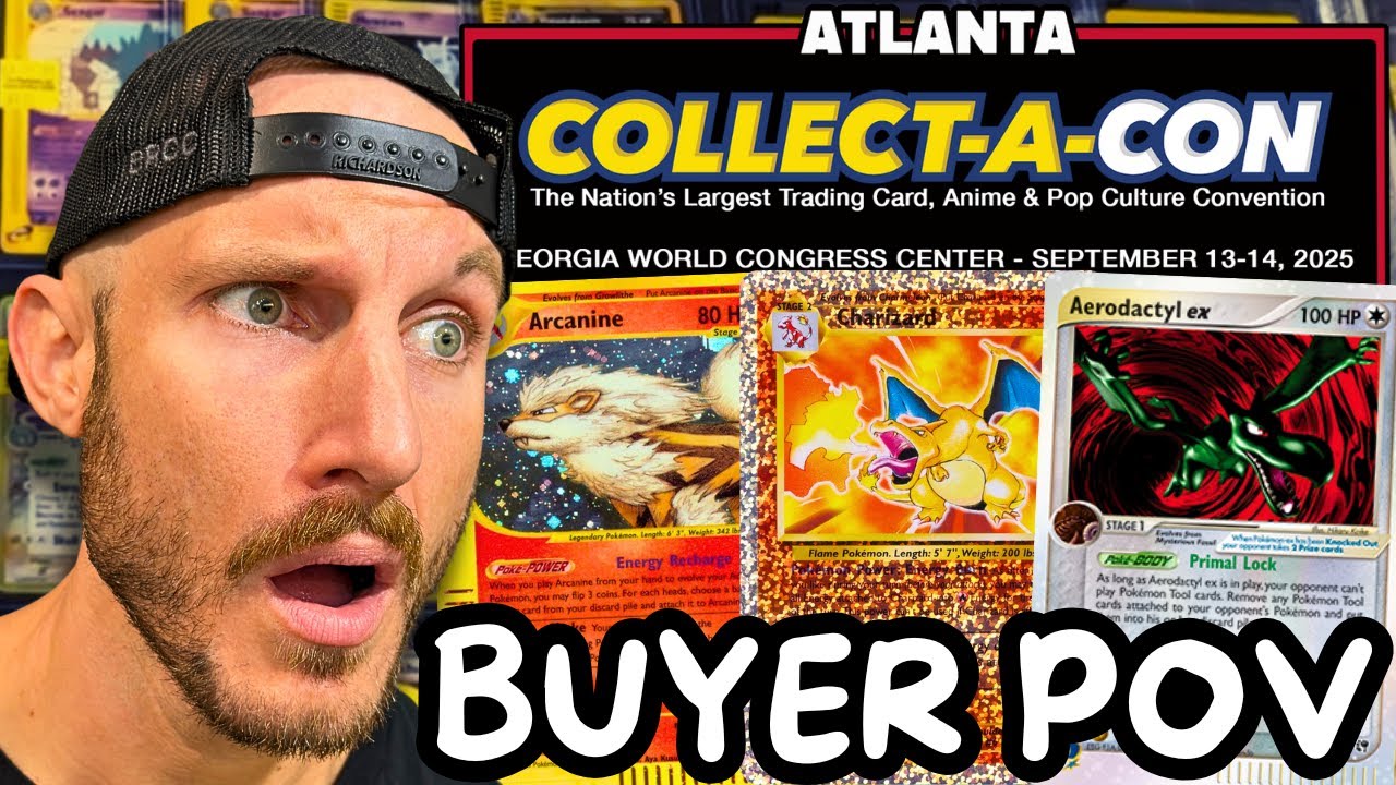 Охота за винтажными карточками с покемонами на Collect-A-Con в Атланте!