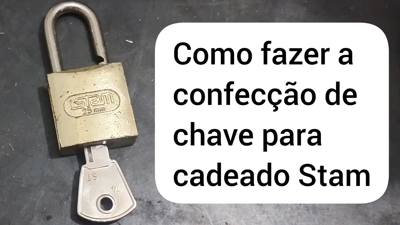 Duas formas de fazer a chave do cadeado Stam