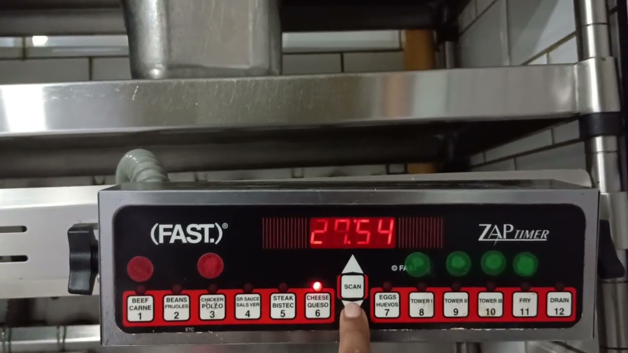 Fast zap timer set proses at taco bell.