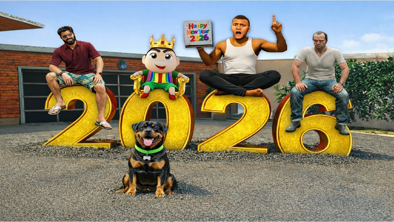 Shinchan And Franklin Celebrate New Year 2026 🎆 | GTA 5 Mod Story