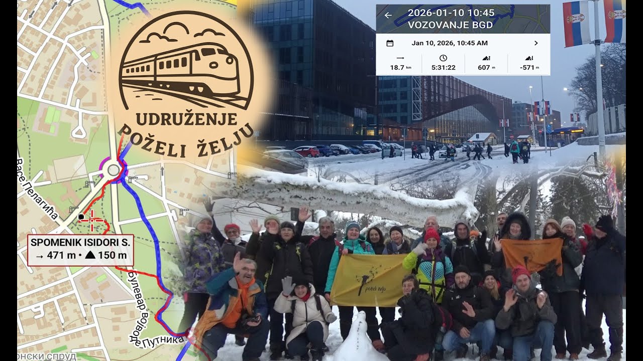 Vozovanje 10 januar2026 subota Ada Ciganlija i parkovi Beograda