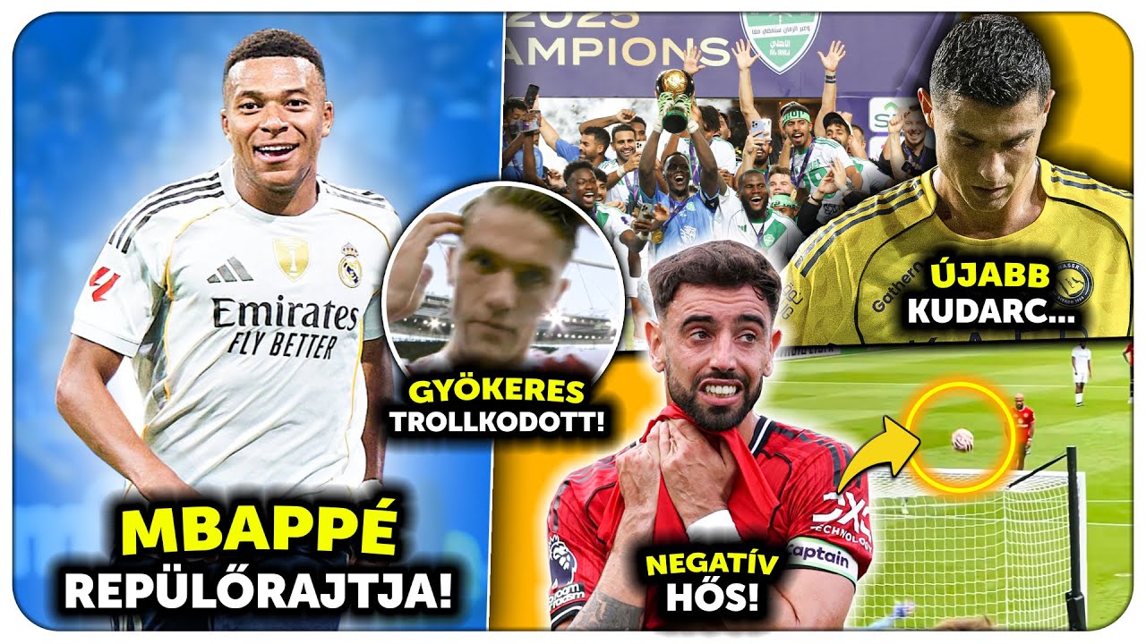 REPÜLŐRAJTOT vett Mbappé! Cristiano Ronaldo ÚJABB kudarca! Gyökeres TROLLKODOTT!