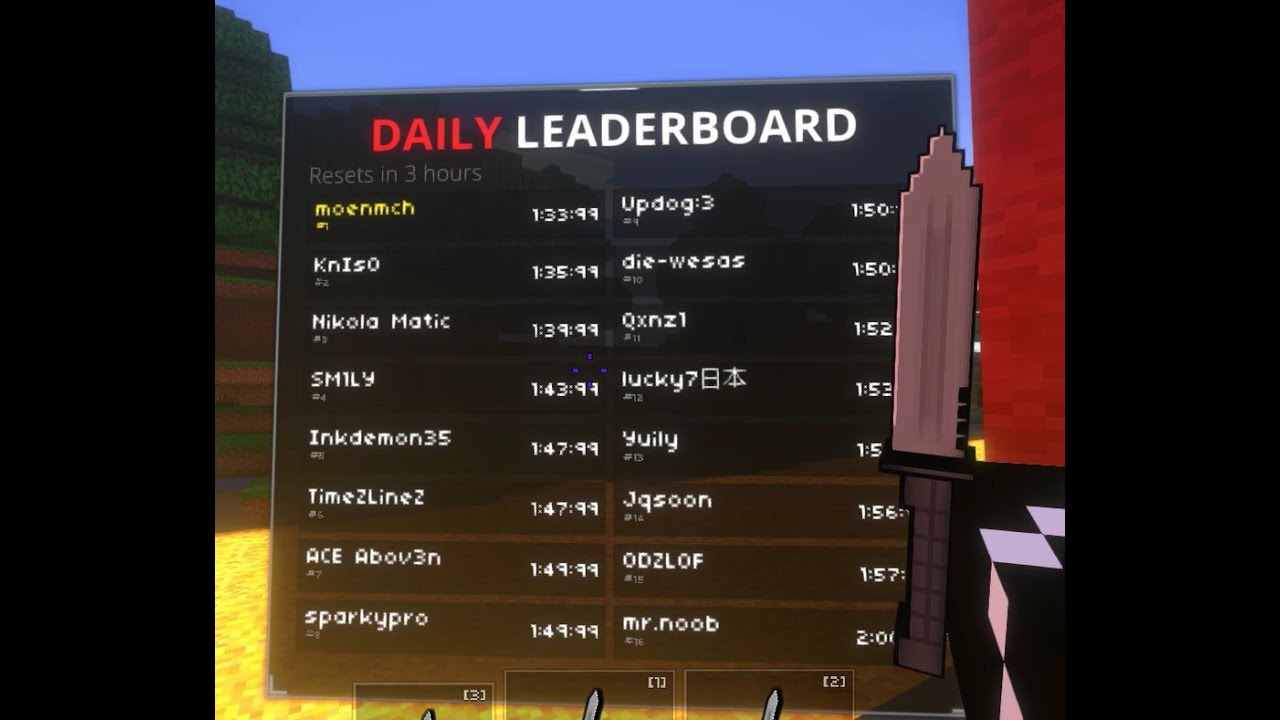 Pixel Strike 3D Deathrun (cube world) *RECORD* (1:33 min) all shortcuts