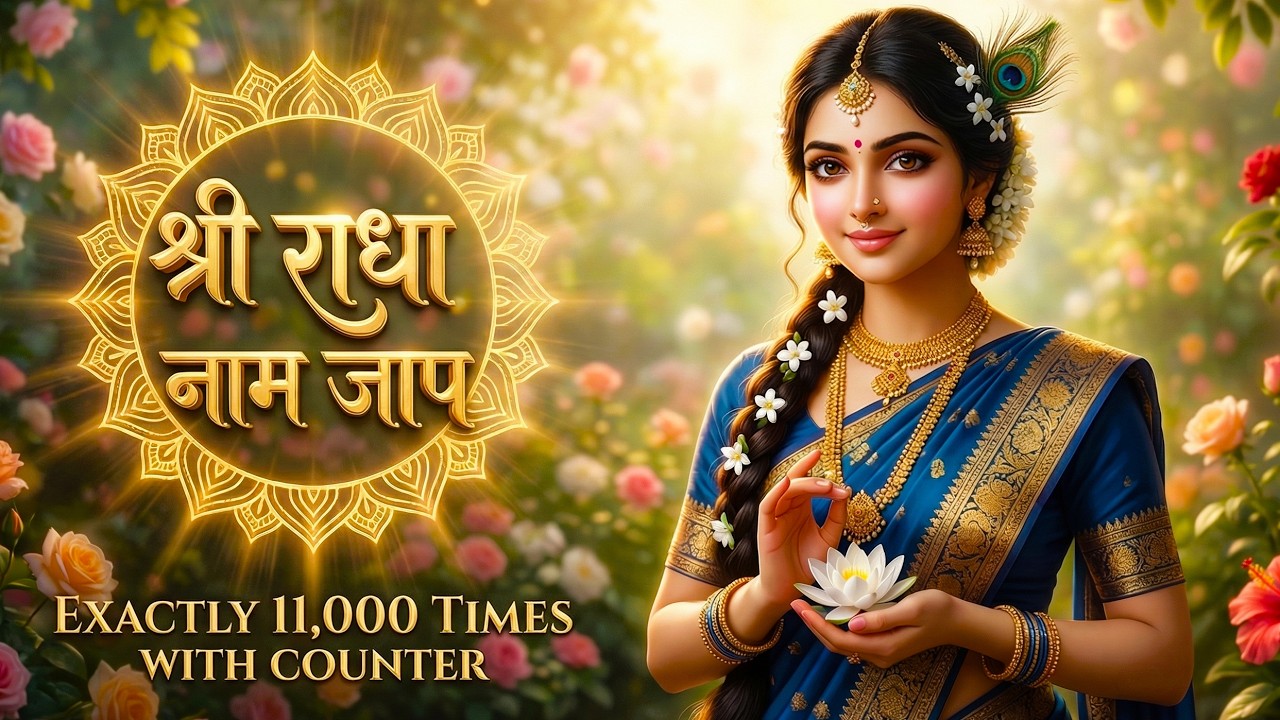 Shri Radha Shri Radha Naam Jap 1008 Baar   श्री राधा श्री राधा नाम जप   Radha Dhun, Radha Jap Mantra