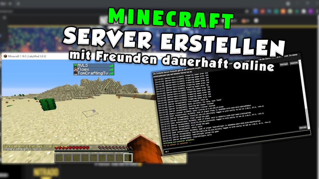 EIGENEN MINECRAFT SERVER ERSTELLEN (Dauerhaft online) 💻😉!!