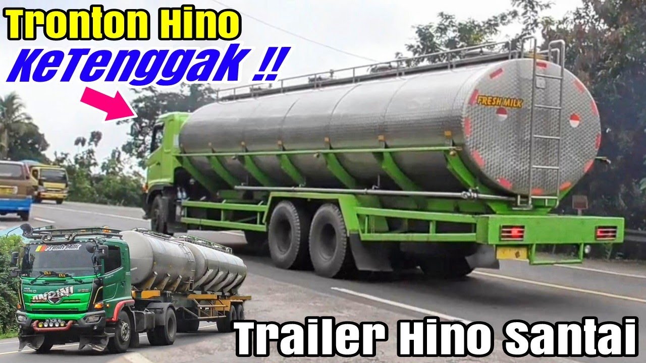 HINO KeTenggak !! Trailer tangki Hino , Fuso Tangki , Fuso the great  Santai di Tanjakan Nyalindung