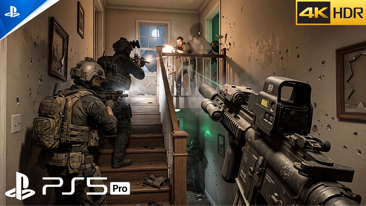 (PS5) Dark Night Raid on a Terrorist Safe House | Realistic Gameplay [4K60FPS] Call of Duty MW
