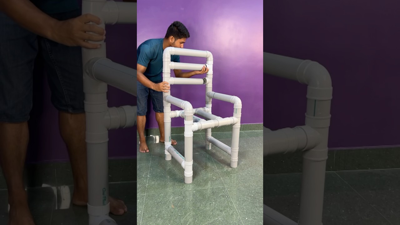 Unique Chair 🪑 from PVC pipes #shorts #ytshorts #crafts #make #pvcpipecraft #make #chairs