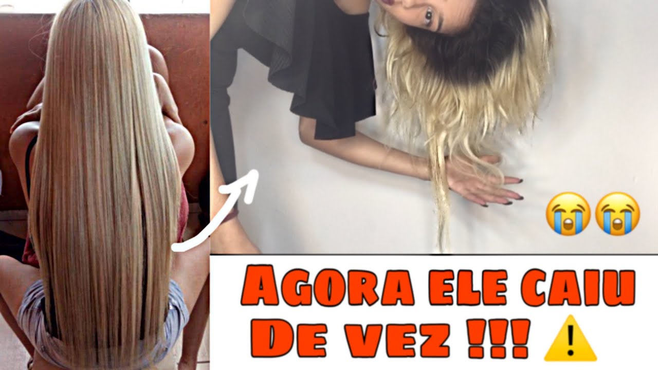 Agora já era!! Meu cabelo caiu todo! 😭😭 Como meu cabelo ficou depois do corte químico 😭😭