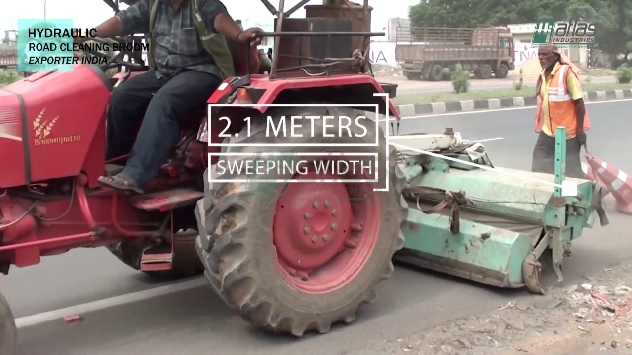 Hydraulic road cleaning broom | Tractor mounted sweeper