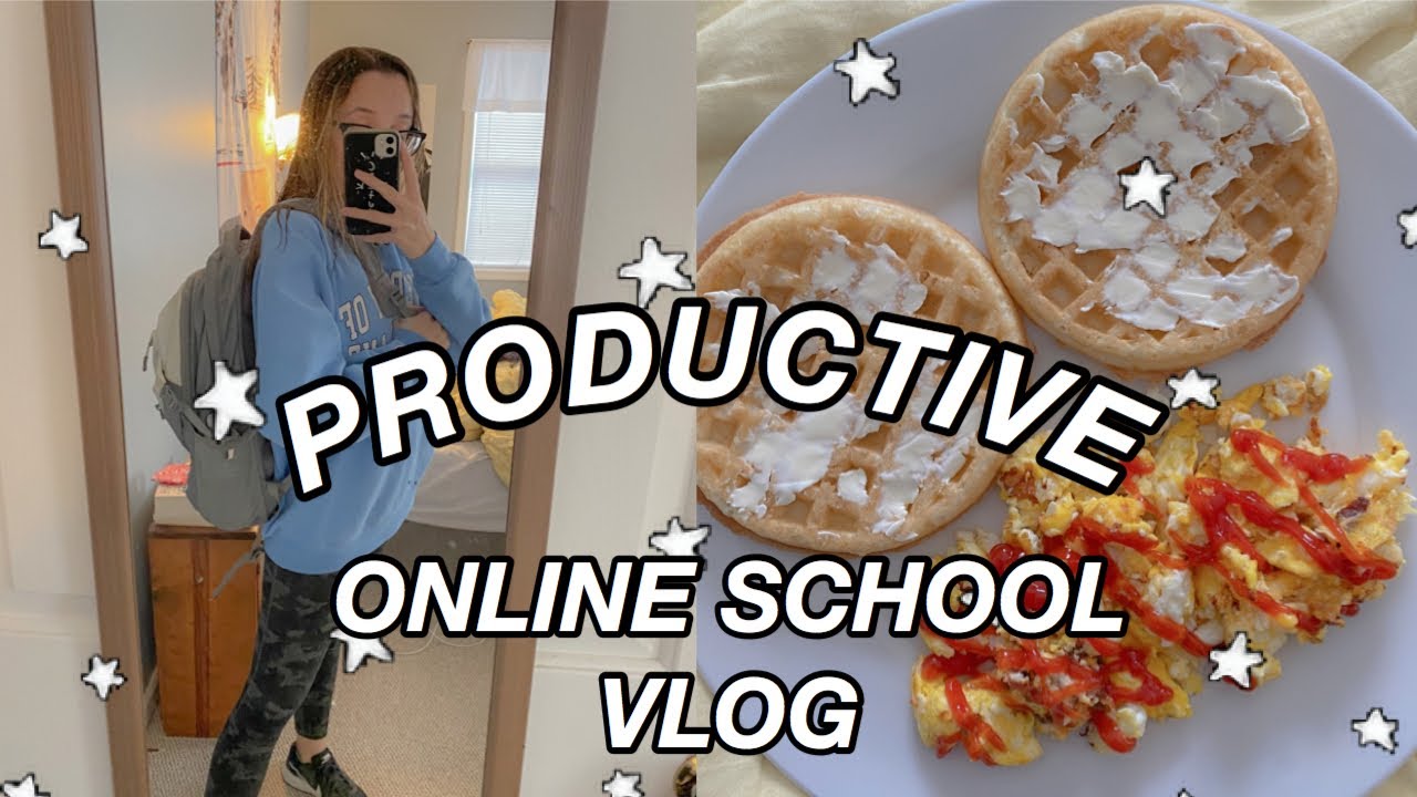 PRODUCTIVE ONLINE SCHOOL DAY IN MY LIFE 2021 | collab with &nbsp;@Amy Hislop