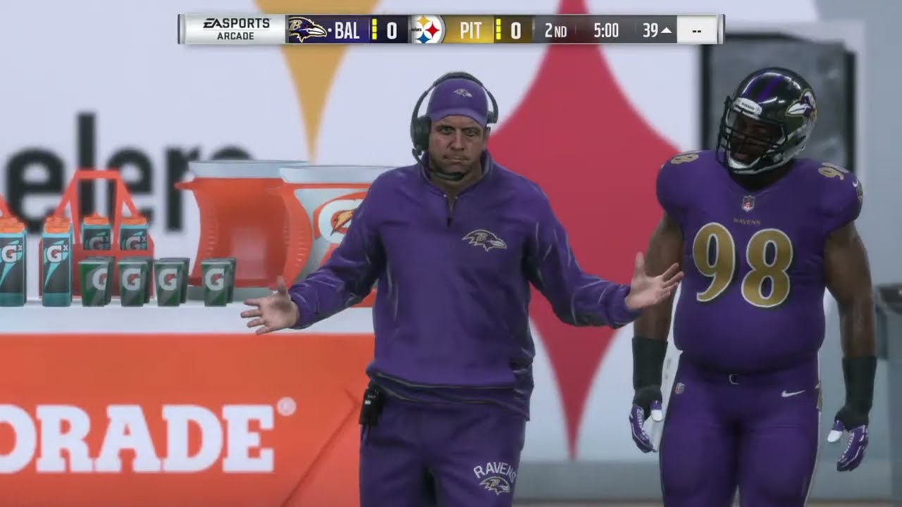 Madden NFL 18 ravens vs steelers (CPU vs CPU)