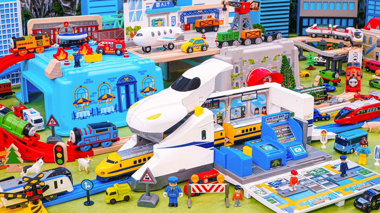 Plarail Big Shinkansen Nozomi ☆ Hape Super Cityscape Transport Bucket