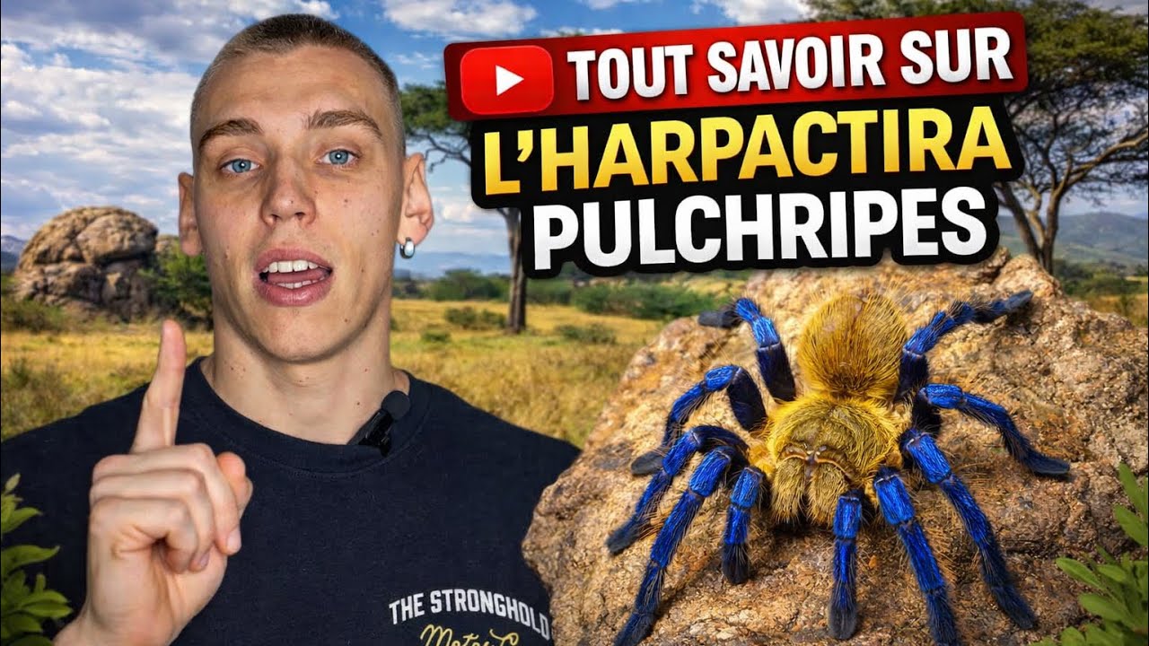 Harpactira Pulchripes - La mygale dorée à pattes bleus 