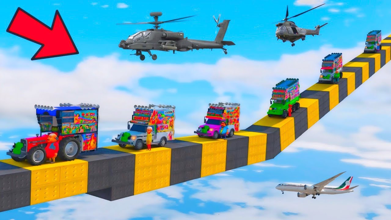 दुनिया का सबसे ऊंचा !! 😱😳😲IMPOSSIBLE SUPER MEGA RAMP CHALLENGE JCB 😵😫 GTA 5 !! 11 DJ INDIAN DJ STORY