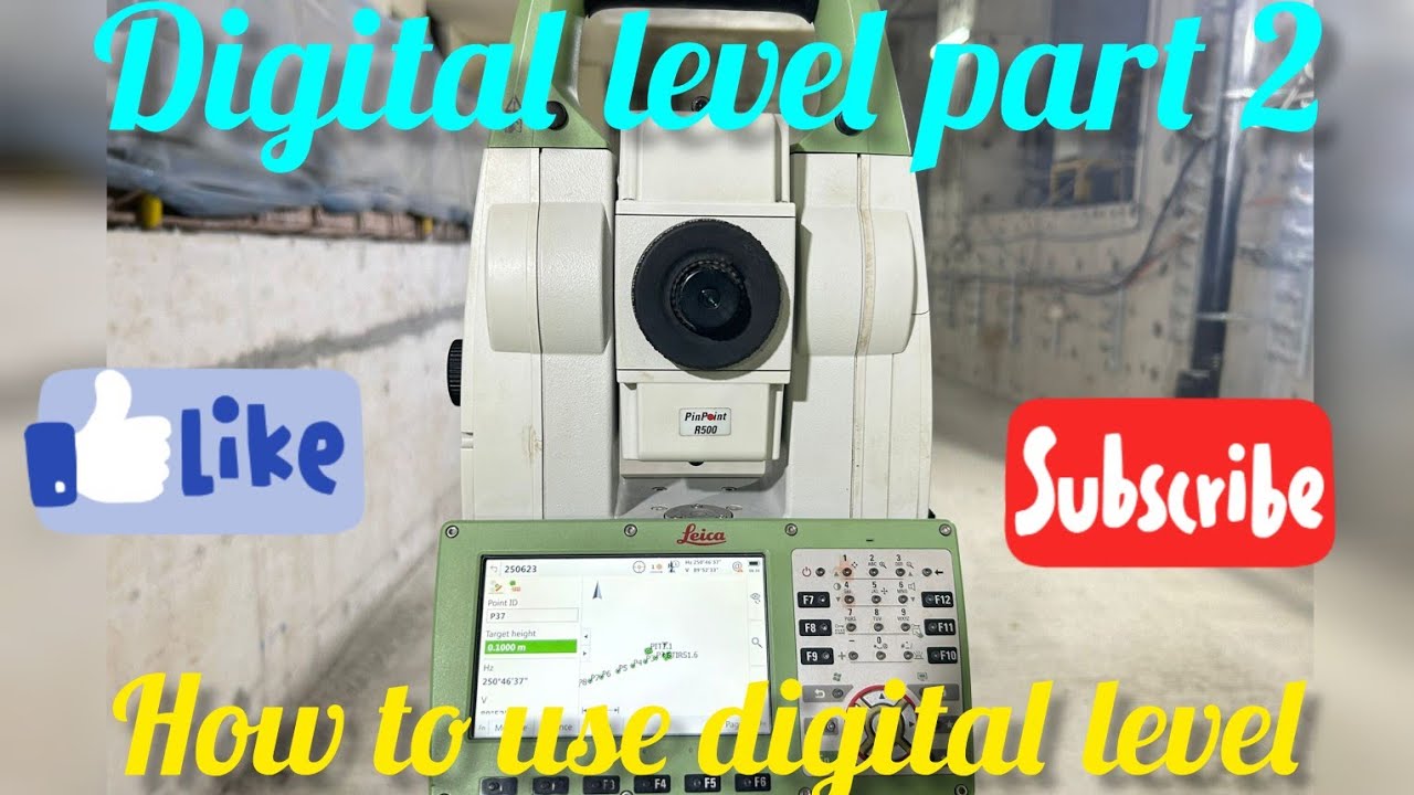 How to use Leica Digital Level machine for Land survey work. PART 2.