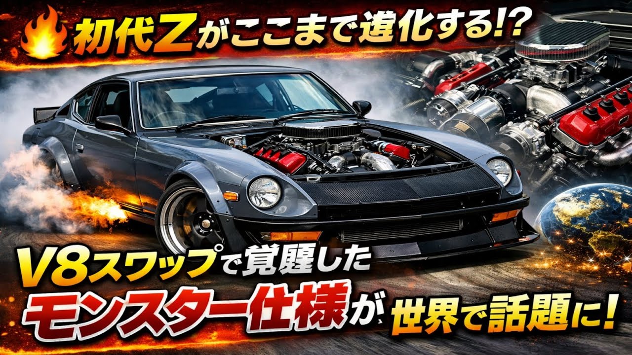 🔥初代Zがここまで進化する!? V8スワップで覚醒したモンスター仕様が世界で話題に！