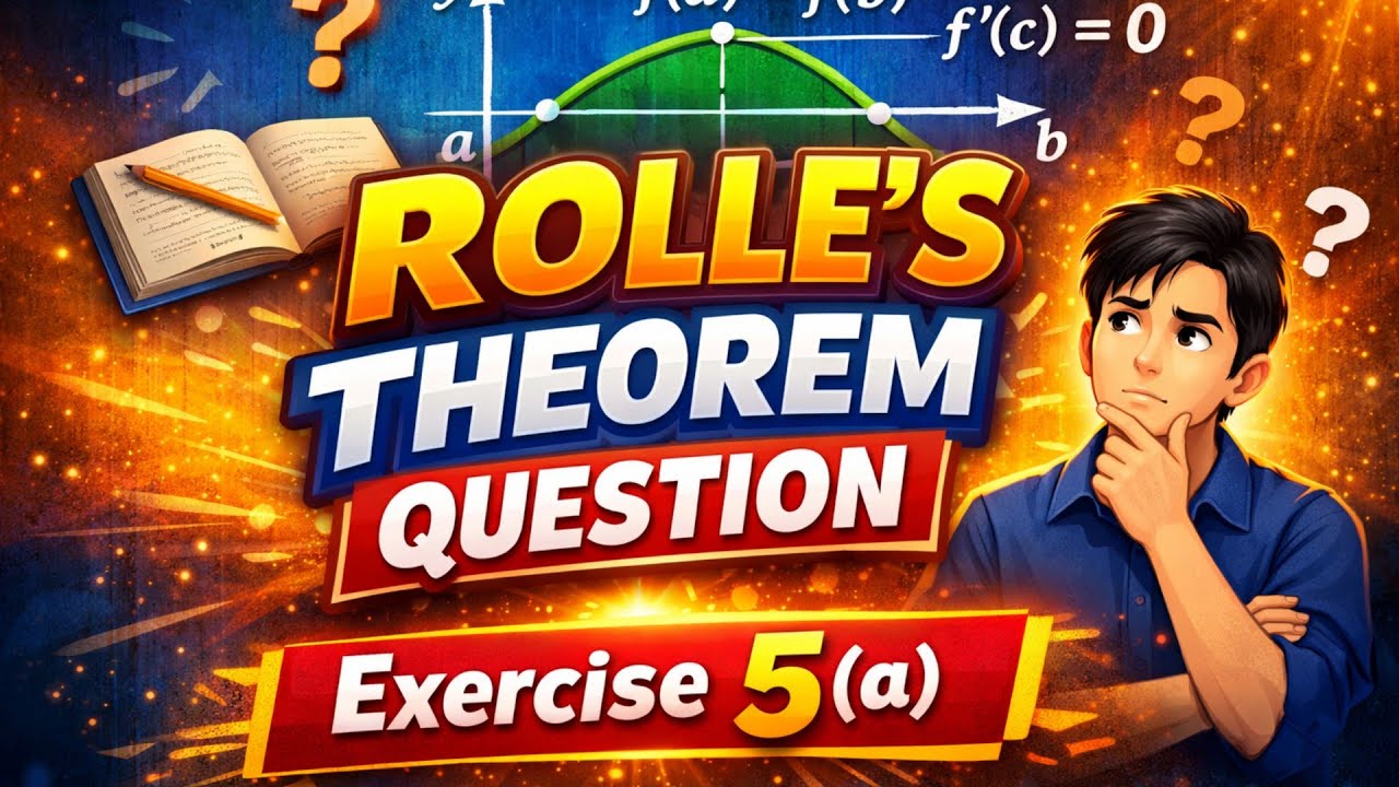Verify Rolle's theorem for the following functions| BA and BSC mathematics | exercise 5 (a)