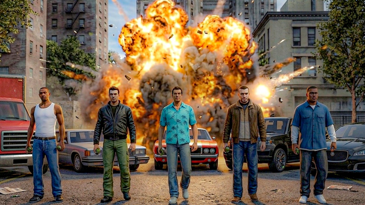 Эволюция взрывов в GTA 💥 Сравнение повреждений транспорта (от GTA III до GTA V)