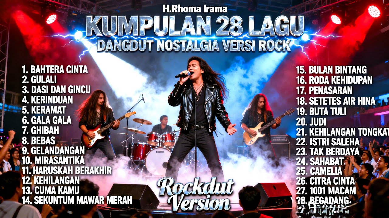Kumpulan 28 Lagu Dangdut Nostalgia Rhoma Irama Versi Rockdut | Full Album Rock Metal Live